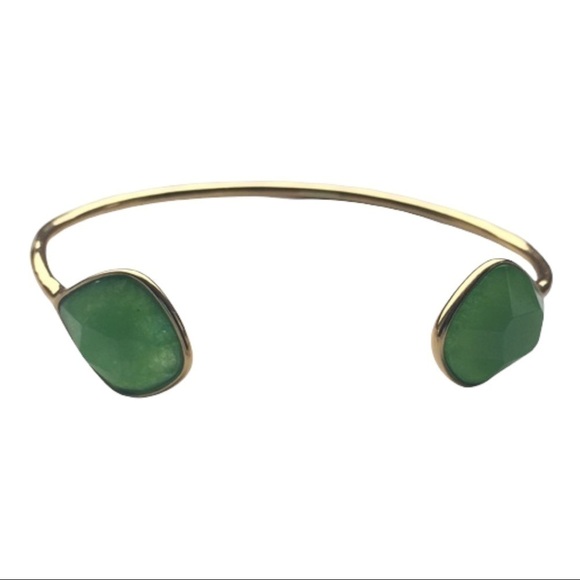 Stella & Dot Green Stone Serenity Cuff Bracelet - Picture 1 of 3